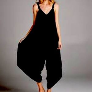 Stretchy Black Jump Suit X-Large